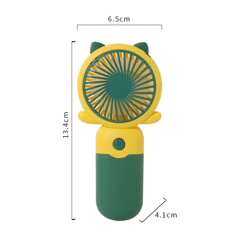 READY STOCK‼️ Mini Portable Clip Fan | USB Rechargeable | Cute Cartoon Desk & Handheld Fan 迷你便携式风扇