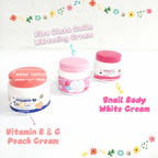 READY STOCK!!!AR Full Set Vitamin E Moisturizing Whitening Snail White Body Cream 200g