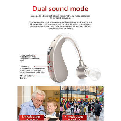 READY STOCK!!! Hearing Aid Rechargeable Behind-the-ear Amplified Earphone Sound Amplifier For The Elderly flower