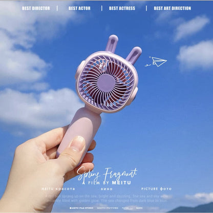 READY STOCK‼️ Mini Portable Clip Fan | USB Rechargeable | Cute Cartoon Desk & Handheld Fan 迷你便携式风扇