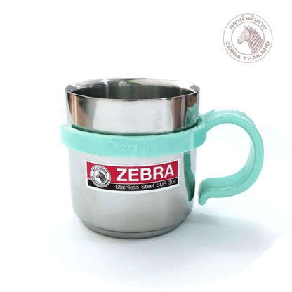READY STOCK!!!Gelas Cangkir Anak Kids Warna Cute Cup Stainless Steel Double Wall Cup Zebra 112036 Baru Promo