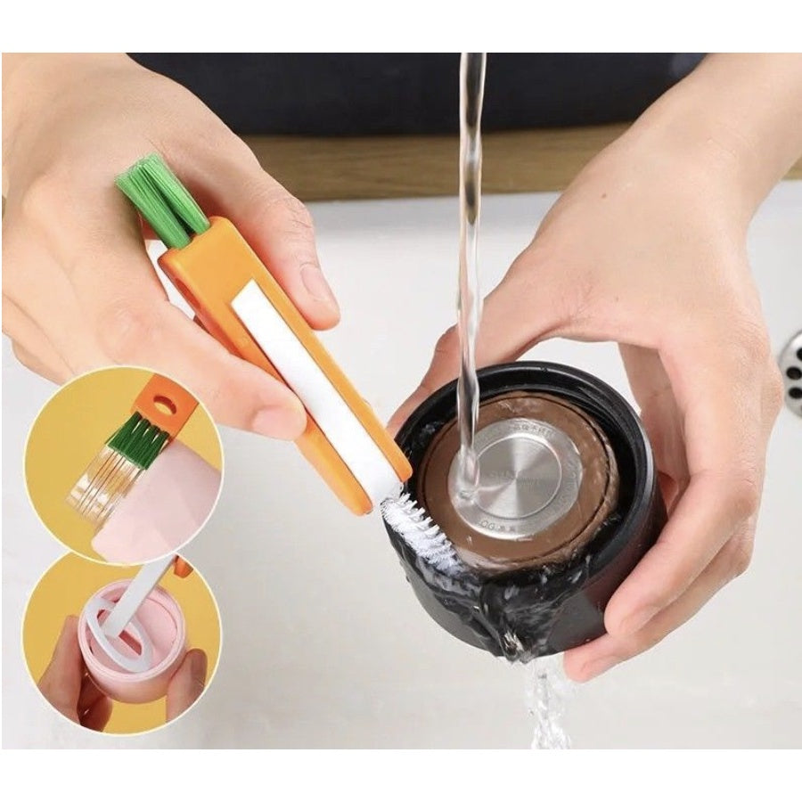 3 in 1 Cup Cover Brush Multifunctional Cleaning Tools Kitchen Mini Cup Glass Cover Brush Bottle Brush_Martin萝卜刷