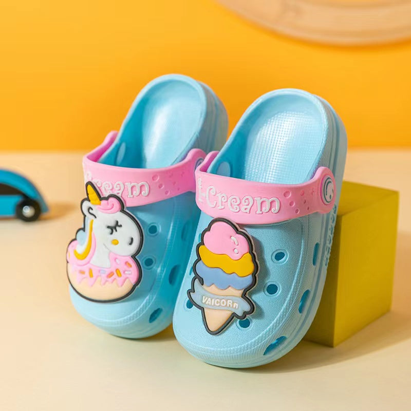 READY STOCK!!!Baby's Cartoon ST-K16 Crocs Shoes  Kids Boy Girl Pony Dino Sandals Casual Slippers Kasut Clog Kartun