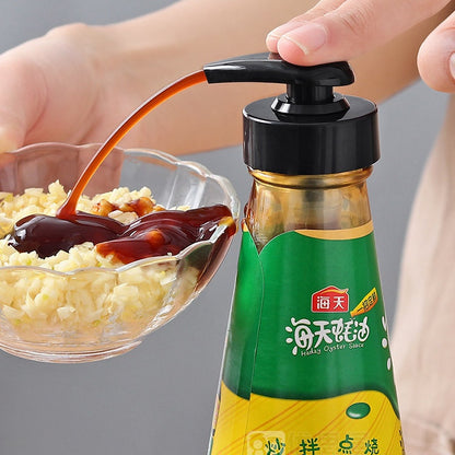 READY STOCK!Pressure Pump Head Oil Nozzle Pump Head Oiler Squeeze Household Oyster Sauce Bottle Press Head Pam Sos Tiram
