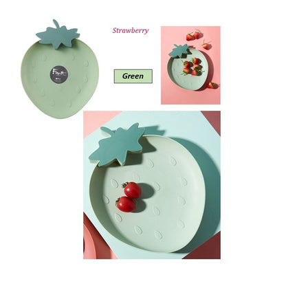 READY STOCK!!!Cute Carrot Clouds Strawberry Shape Plastic Snacks Fruit Plate