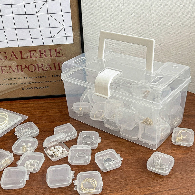 READY STOCK!!!Portable Mini Pill Box Organizer Transparent Storage Tablet Jewellery Accessories Plastic Case 1pcs