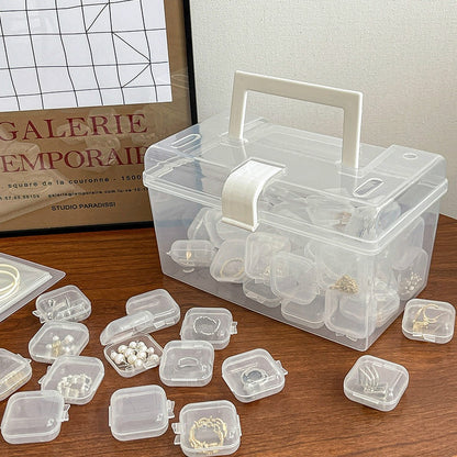READY STOCK!!!Portable Mini Pill Box Organizer Transparent Storage Tablet Jewellery Accessories Plastic Case 1pcs