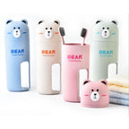 READY STCOK!!!Travel Wash Toiletries Cup Set Cutie Cartoon Toothbrush Box Storage Brushing Cup Mouthwash Cup