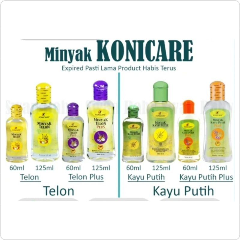Ready Stock!!! Konicare Telon Plus Minyak Telon 30ml 60ml 125ml Telon Oil Body Massage Minyak Urut Minyak Bayi