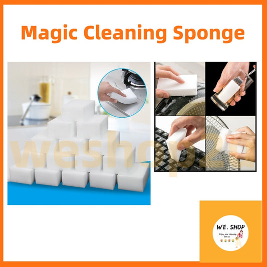 READY STOCK!!! Magic Nano Sponge Eraser | Wood Pulp & Emery Cleaning Sponge | Kitchen & Bathroom Cleaner 魔术纳米木浆金清洁海绵