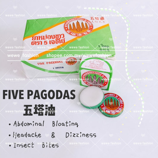 READY STOCK!!!Five Pagodas Pharmacy White Balm 10g Original Thailand五塔油