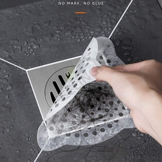 READY STOCK!!!Bathroom Floor Drain Sticker Cover Hair Filter Catcher  Remover Pelekat Penapis Sisa Makanan Rambut 地漏贴