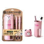 READY STCOK!!!Travel Wash Toiletries Cup Set Cutie Cartoon Toothbrush Box Storage Brushing Cup Mouthwash Cup