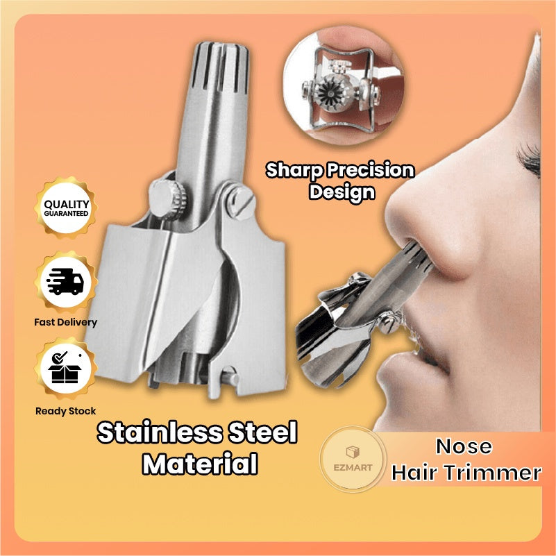READY STOCK!!! Stainless Steel Nose Hair Trimmer | Gunting Bulu Hidung | Clipper Cutter Shaver 不锈钢鼻毛修剪器
