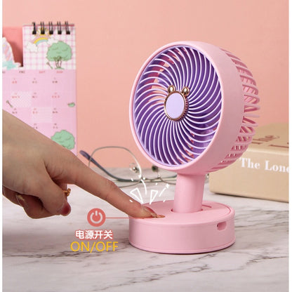 READY STOCK!!! Portable Desk Fan | Mini Table Fan | USB Rechargeable | Clip-on & Handheld Cooling Fan  便携桌面风扇 迷你桌扇