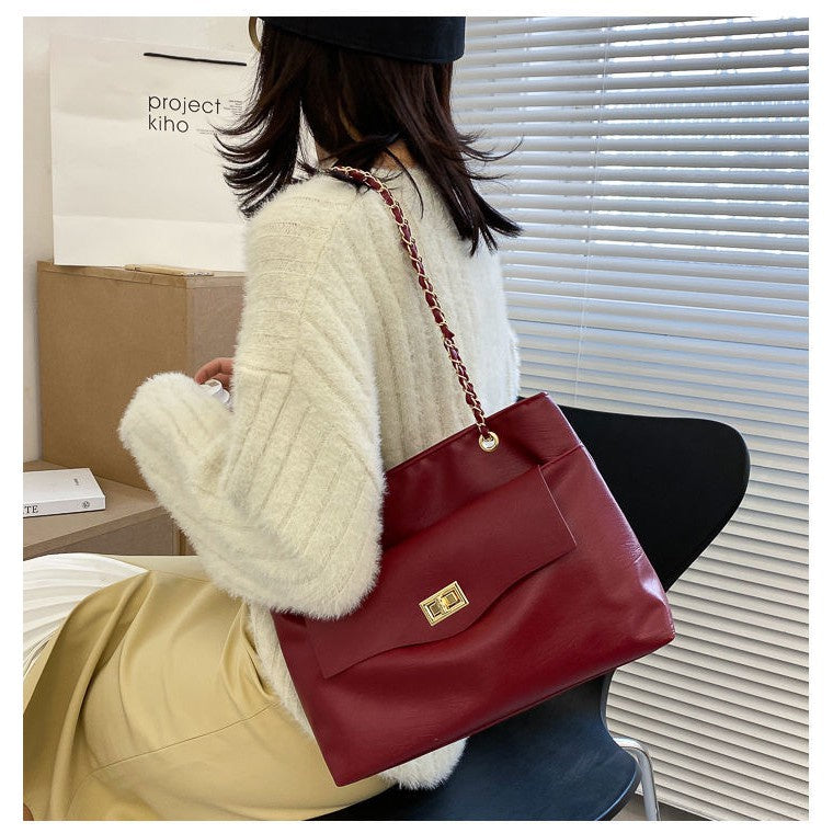READY STOCK!!!BSB1101 PU Sling Bag New Fashion Casual Lady Handbag Beg Solid Color Shoulder Casual Bucket Bags大容量斜挎包