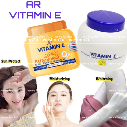 READY STOCK!!!AR Vitamin E Sun Protect Q10 Plus/Mouitirising Body Cream 200g Sunscreen Sun Protect Original Thailand