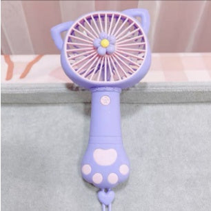 READY STOCK‼️ Mini Portable Clip Fan | USB Rechargeable | Cute Cartoon Desk & Handheld Fan 迷你便携式风扇