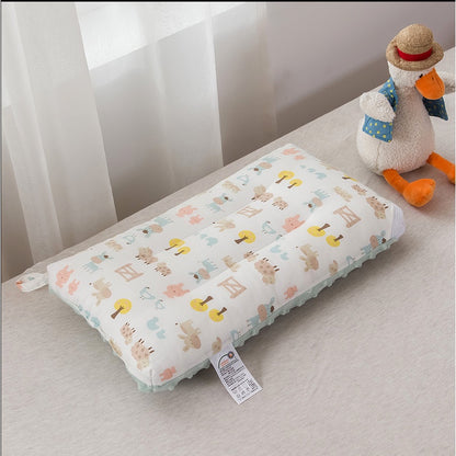 Ready Stock Washable Baby Pillow Children's Cotton  Pea Fleece Quick Dry Soothing Sleep Aid Pillowchildren 纯棉儿童枕头
