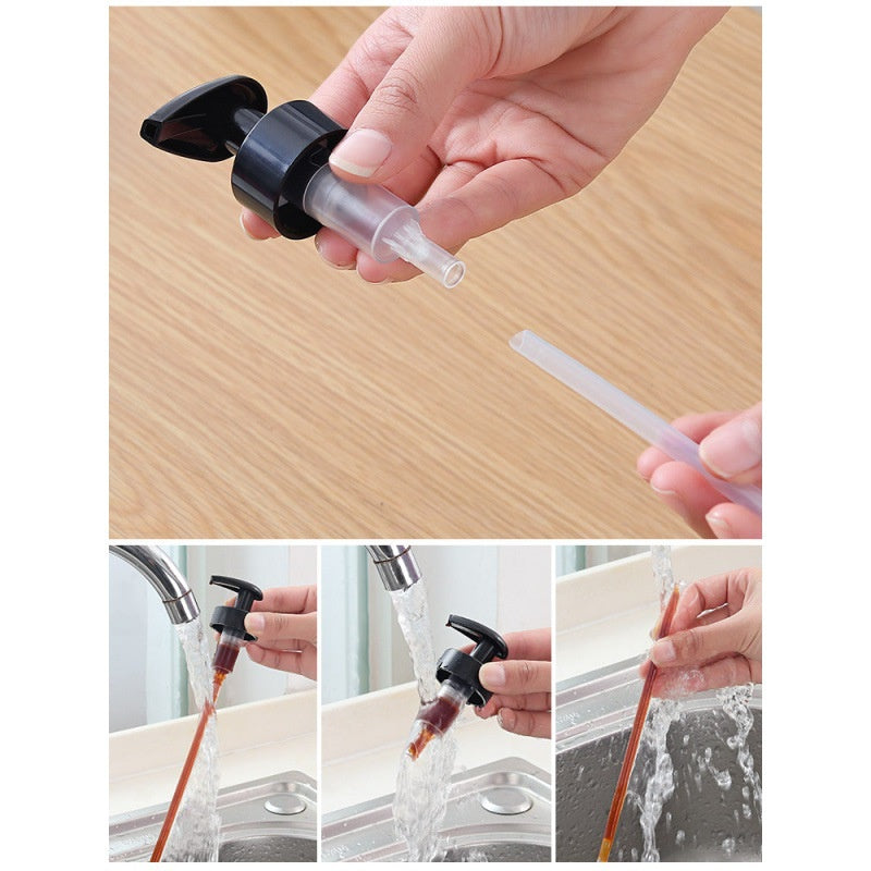READY STOCK!Pressure Pump Head Oil Nozzle Pump Head Oiler Squeeze Household Oyster Sauce Bottle Press Head Pam Sos Tiram
