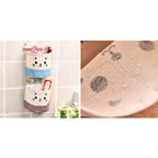 READY STOCK!!!Cute Cat waterproof Storage Hanging bag kitchen bathroom (15x13.5cm) 可挂式收纳袋 麻棉可爱猫咪收纳挂袋 多功能收纳挂袋
