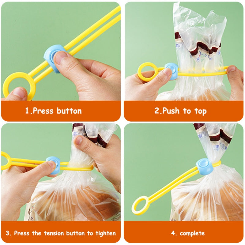 READY STOCK!!! Fruit Snack Grip Rope | Hangable Cable Clip | Tighten Strap Sealing Band | Portable Home Organizer 绑带密封带