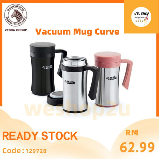 READY STOCK!!!Zebra SUS304 Stainless Steel CURVE Vacuum Mug 0.45L (450ml)