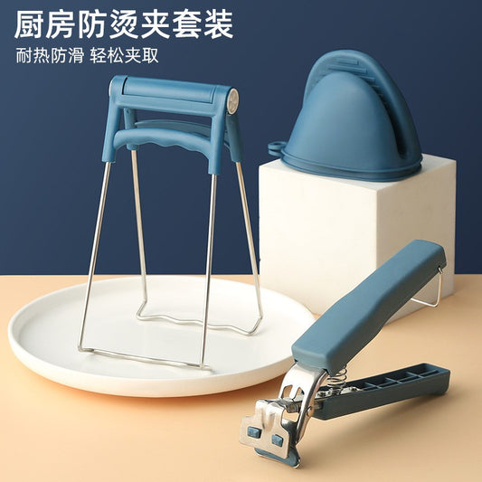 READY STOCK!!!Anti-scalding Non-slip Bowl Clamps Dishes Clamps Anti-scald Gloves 防烫防滑取碗夹 取盘夹 高温防手套