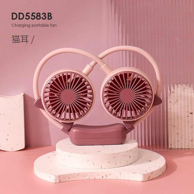 READY STOCK‼️ Portable Neck Fan | USB Rechargeable | Bladeless Hands-Free Mini Personal Cooling Fan 便携式挂脖风扇