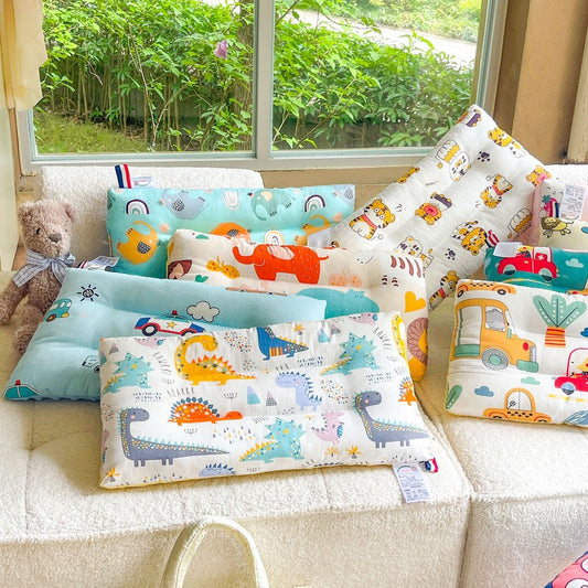 Ready Stock Washable Baby Pillow Children's Cotton  Pea Fleece Quick Dry Soothing Sleep Aid Pillowchildren 纯棉儿童枕头