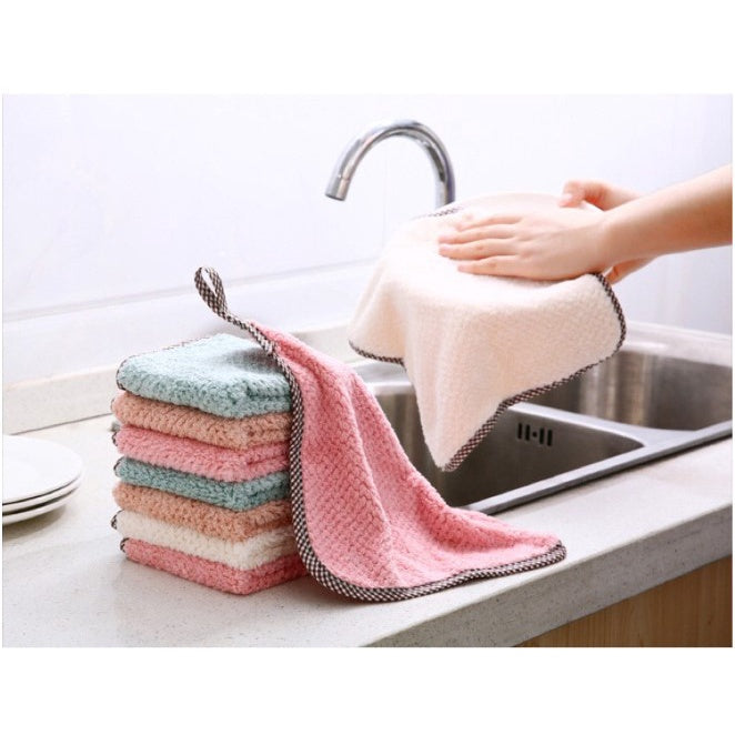 READY STOCK!!!Kitchen Towels Dishcloths Non-stick Oil Cleaning Household Glass Window Table Cleaning Towel Kain Cuci
