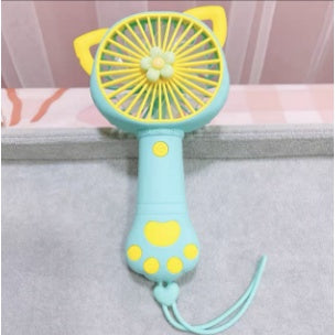 READY STOCK‼️ Mini Portable Clip Fan | USB Rechargeable | Cute Cartoon Desk & Handheld Fan 迷你便携式风扇