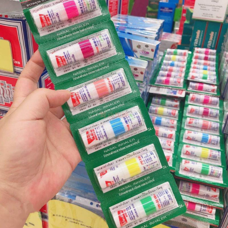READY STOCK!!!POY SIAN PIM-SAEN BALM OIL ROLLER STICK INHALER 八仙薄荷油滚珠 Original Thialand