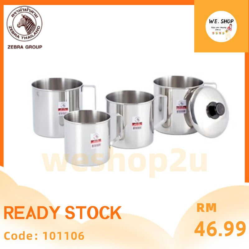 READY STOCK!!!Zebra Mug With Lid (9cm/10cm/11cm/12cm/14cm)