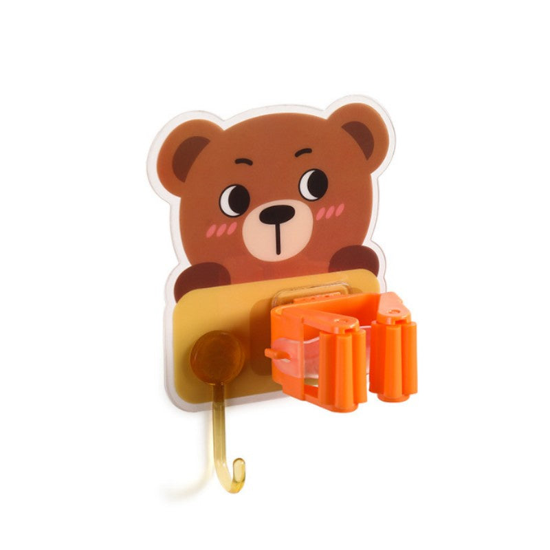 READY STOCK!!! Bathroom Cartoon Punch-Free Mop Hook | Storage Rack Mop Sangkut Penyangkut Clip 收纳拖把夹架