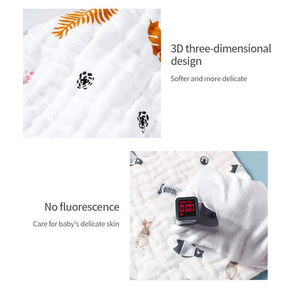 READY STOCK!!!! 6 Layers Baby Handkerchief Infant Towel Newborn Face Bath Towel Cotton Bib Bayi Sapu tangan