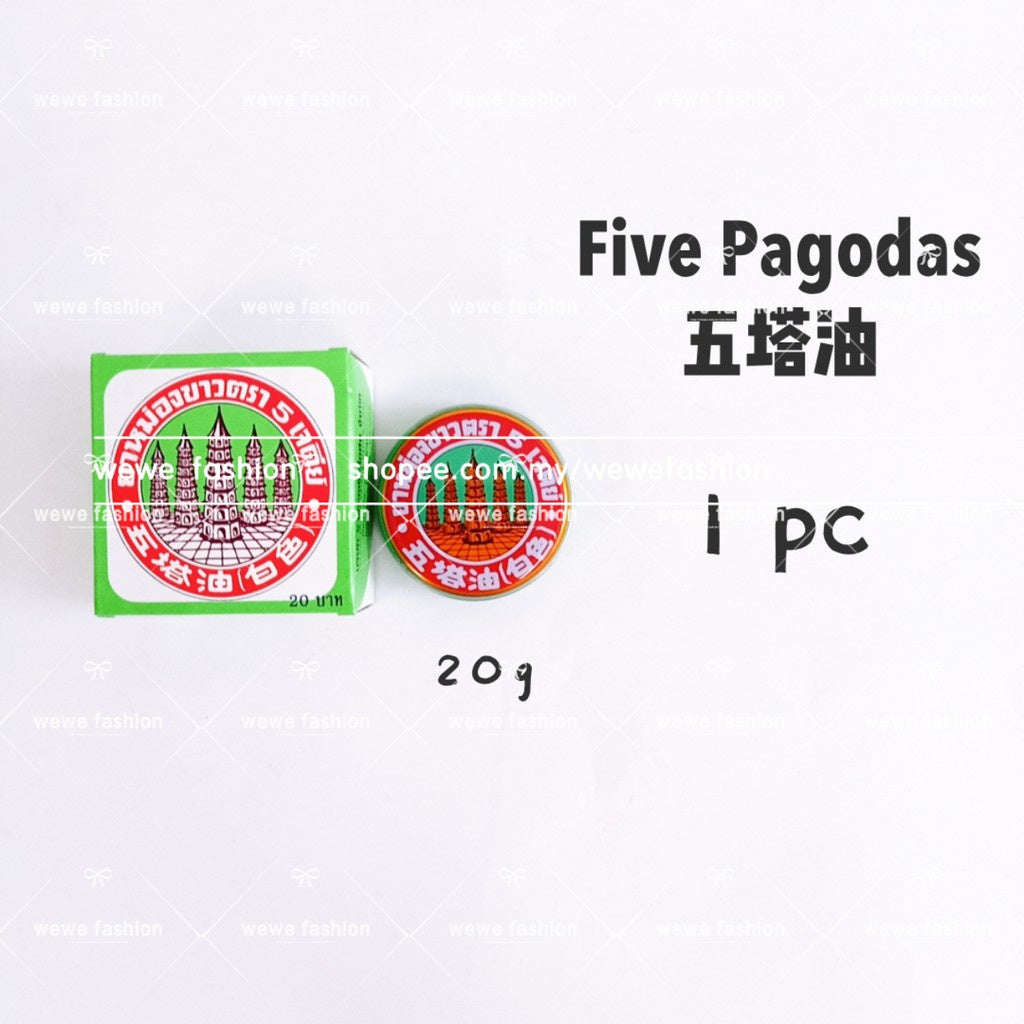 READY STOCK!!!Five Pagodas Pharmacy White Balm 10g Original Thailand五塔油