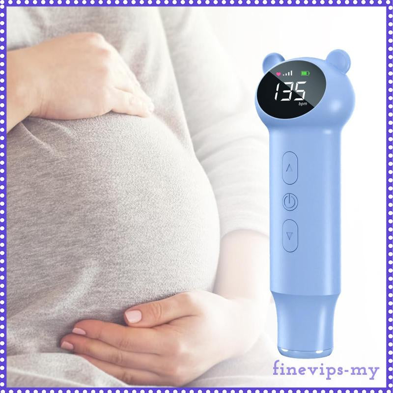 READY STOCK!!!  Intelligent Noise Reduction Fluctuation Portable Reminder Baby Monitor Fetal Heartbeat for Baby
