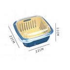 READY STOCK!!!2 IN 1 Double Layer Tupperware Drain Container Washing Drain Basket Container