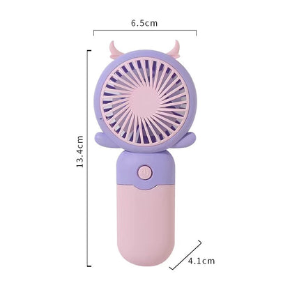 READY STOCK‼️ Mini Portable Clip Fan | USB Rechargeable | Cute Cartoon Desk & Handheld Fan 迷你便携式风扇