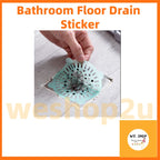 READY STOCK!!!Bathroom Floor Drain Sticker Cover Hair Filter Catcher  Remover Pelekat Penapis Sisa Makanan Rambut 地漏贴