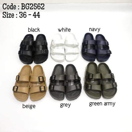 READY STOCK!!!RED APPLE Double Strip BG2562 Beige SHOES 泰国防水防滑双带拖鞋 Original Thailand