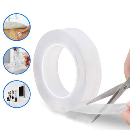 READY STOCK!!! Multifunctional Strongly Sticky Double-Sided Adhesive Nano Tape |  Washable Removable Tapes 多功能强力双面粘胶纳米胶带