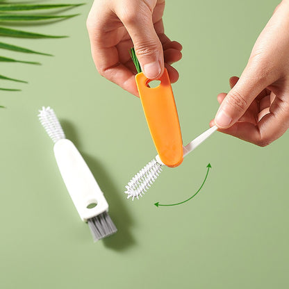 3 in 1 Cup Cover Brush Multifunctional Cleaning Tools Kitchen Mini Cup Glass Cover Brush Bottle Brush_Martin萝卜刷