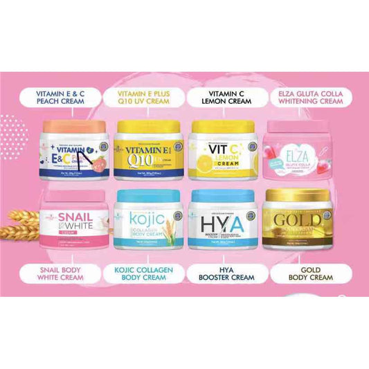 READY STOCK!!!AR Full Set Vitamin E Moisturizing Whitening Snail White Body Cream 200g