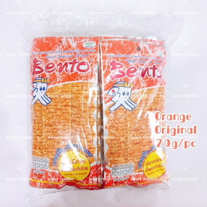 READY STOCK!!!Halal 5g x 12pcs, 20g/pc Bento's squid seafood snacks Original Thailand Bento