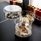 READY STOCK!!! Rotating Jewelry Box | 4-Layer Storage for Rings, Earrings, Necklaces | Portable  Organizer 旋转首饰盒