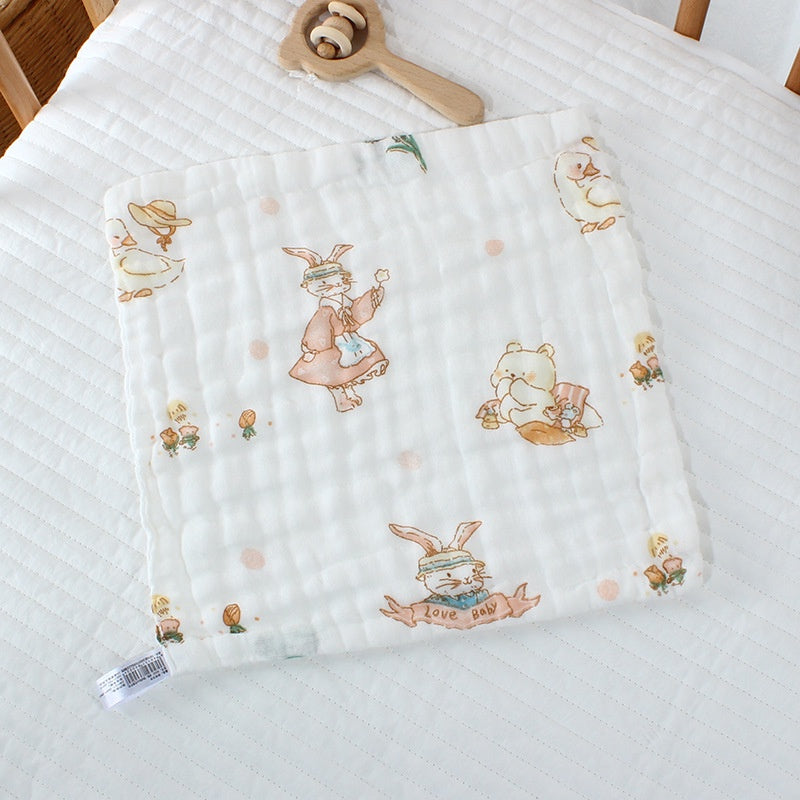 READY STOCK!!!! 6 Layers Baby Handkerchief Infant Towel Newborn Face Bath Towel Cotton Bib Bayi Sapu tangan