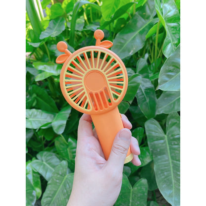 READY STOCK‼️ Mini Portable Clip Fan | USB Rechargeable | Cute Cartoon Desk & Handheld Fan 迷你便携式风扇