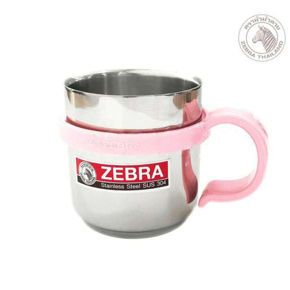 READY STOCK!!!Gelas Cangkir Anak Kids Warna Cute Cup Stainless Steel Double Wall Cup Zebra 112036 Baru Promo